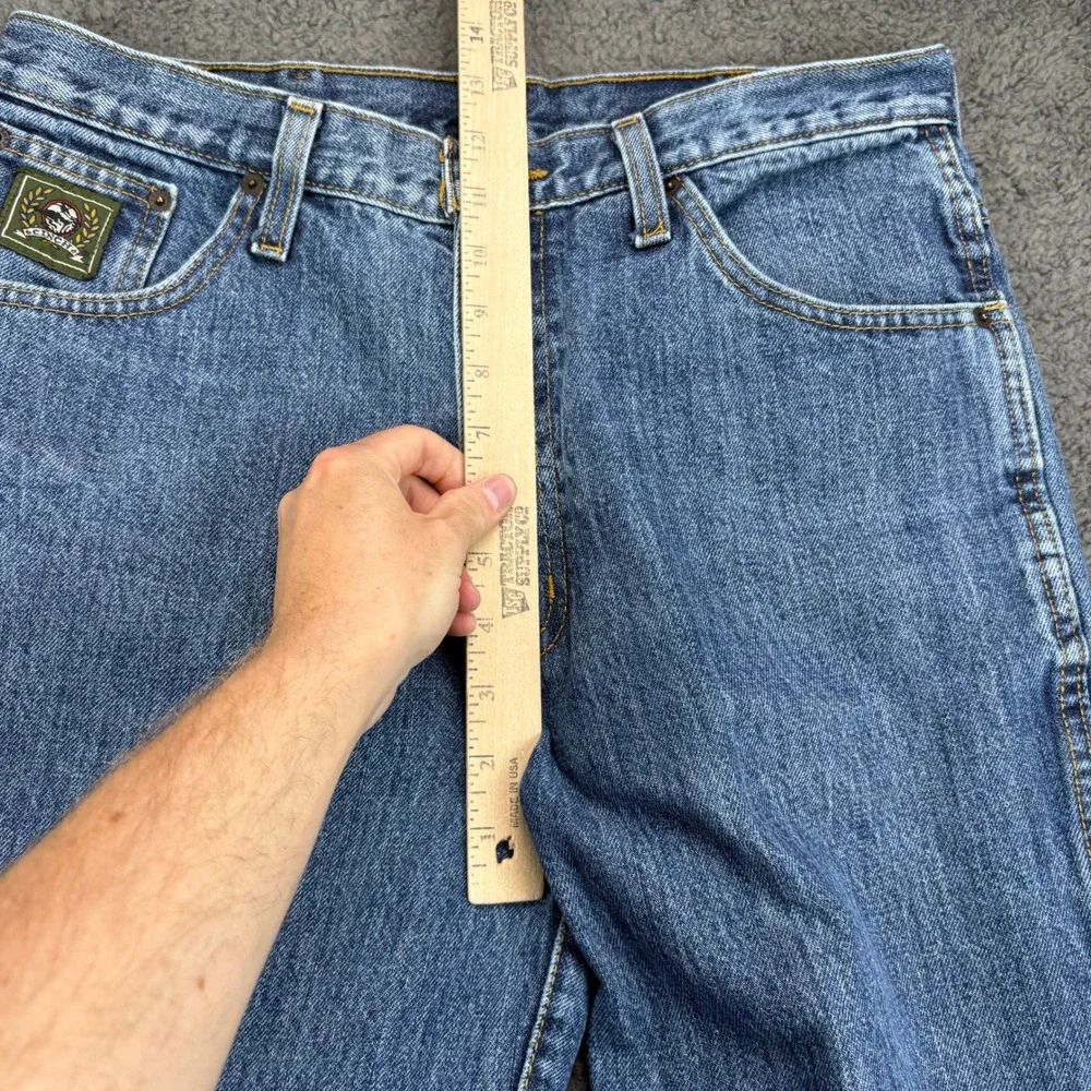 Cinch Mens Green‎ Label Denim Western Straight Leg Jeans 32x38 Made in Mexico